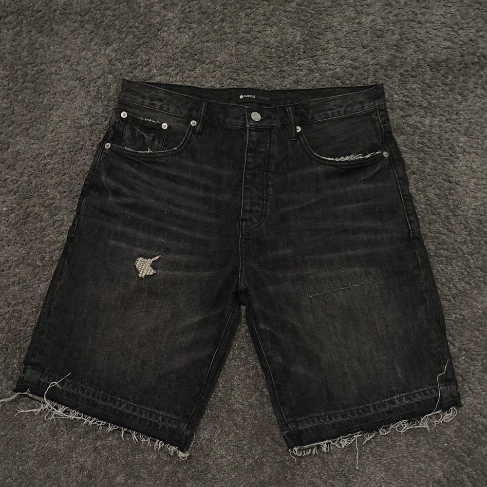Purple brand ‘Black’ distressed Jorts